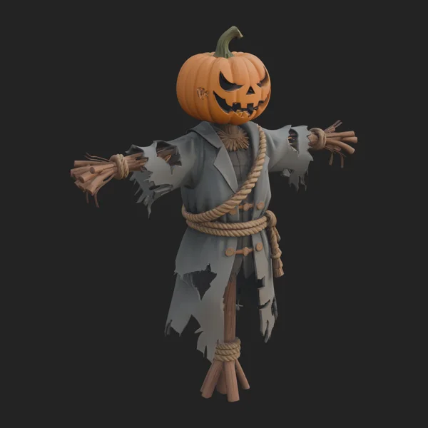 Pumpkin Scarecrow Statue Design 14