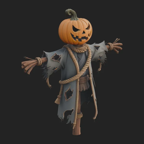 Pumpkin Scarecrow Statue Design 15
