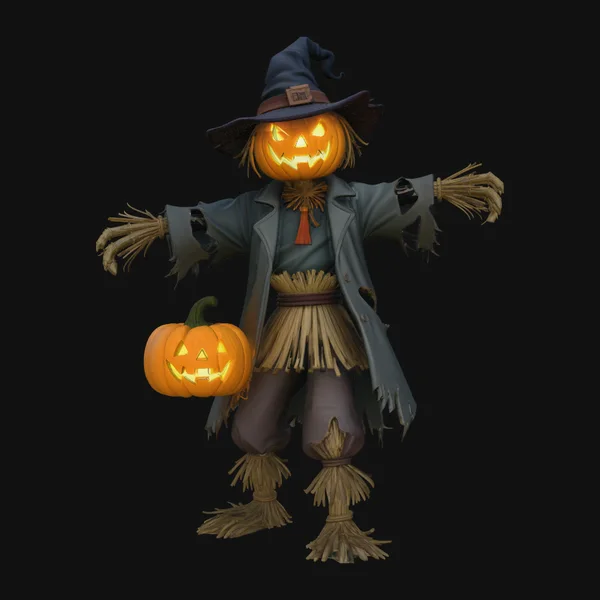 Pumpkin Scarecrow Statue Design 2