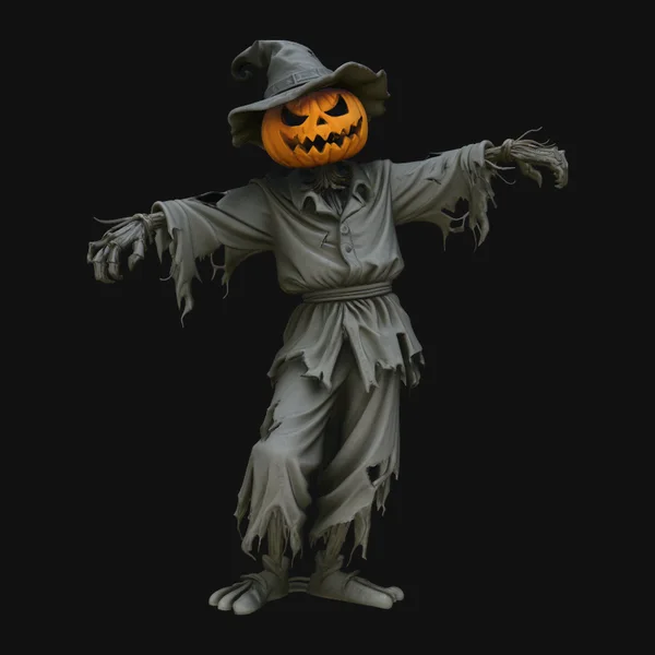 Pumpkin Scarecrow Statue Design 6