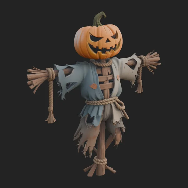 Pumpkin Scarecrow Statue Design 8