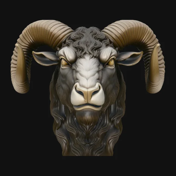 Ram Head Wall Plaque Design 1