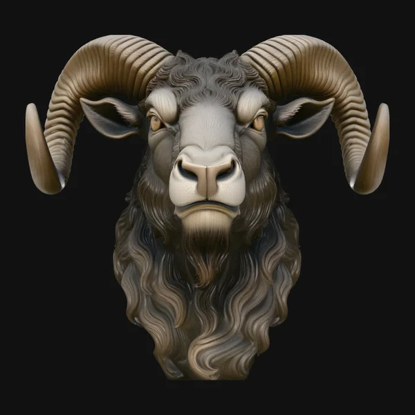 Ram Head Wall Plaque Design 2