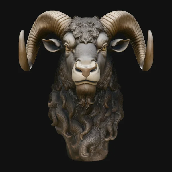 Ram Head Wall Plaque Design 3