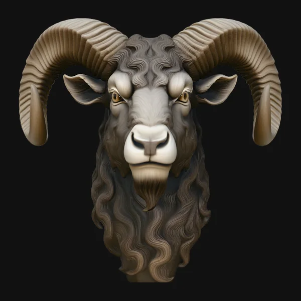 Ram Head Wall Plaque Design 4