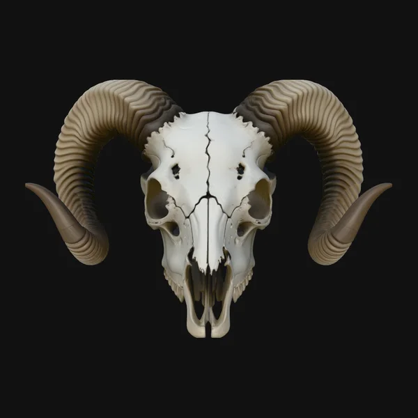 Ram Skull Wall Mount Design 1