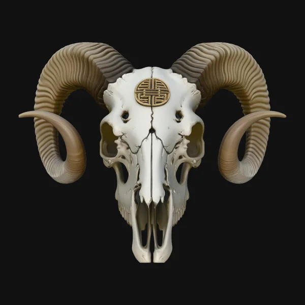 Ram Skull Wall Mount Design 2