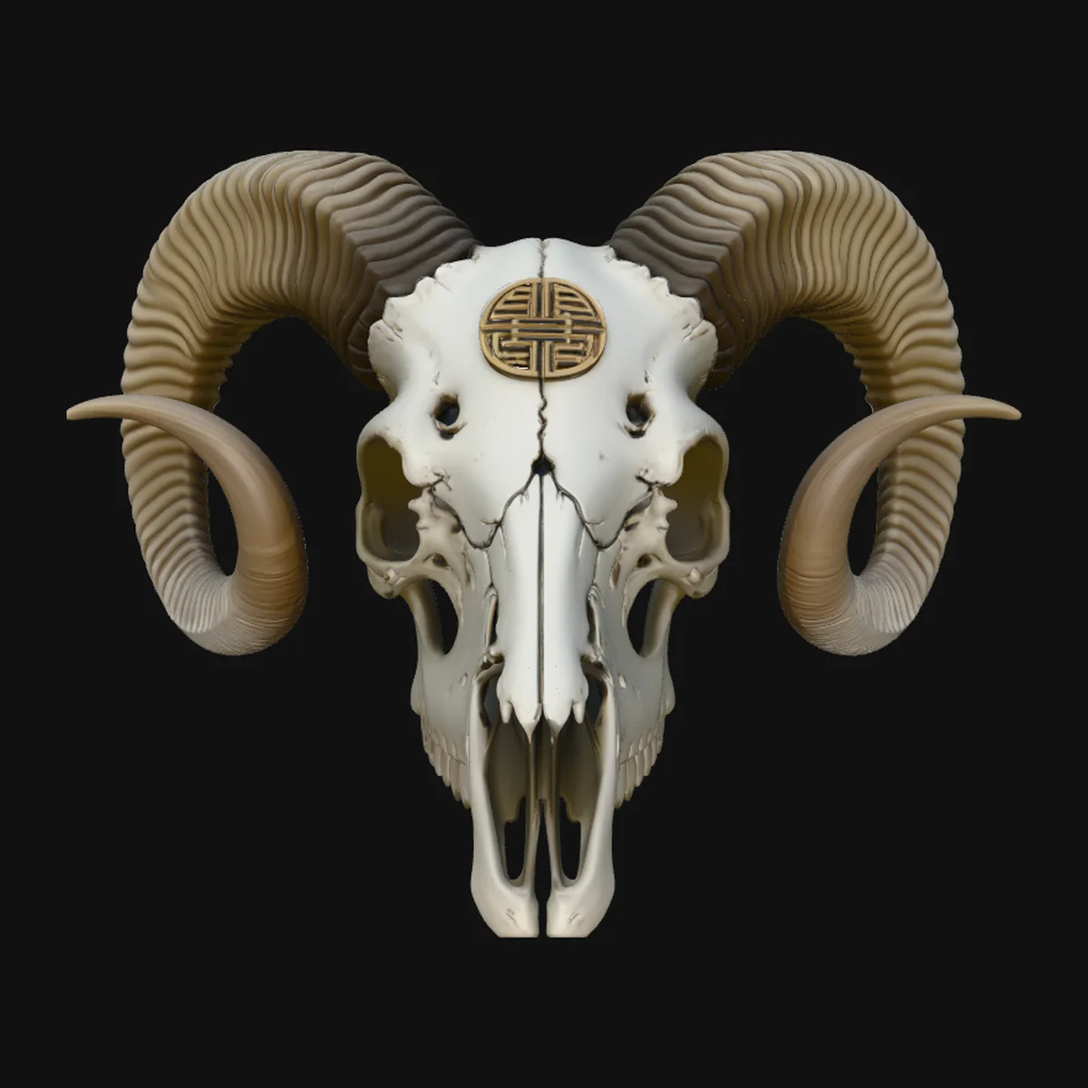Ram Skull Wall Mount Design 2