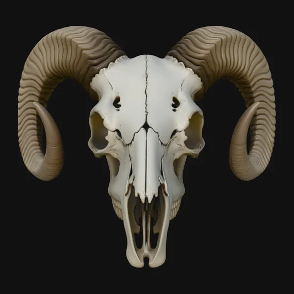 Ram Skull Wall Mount Design 4