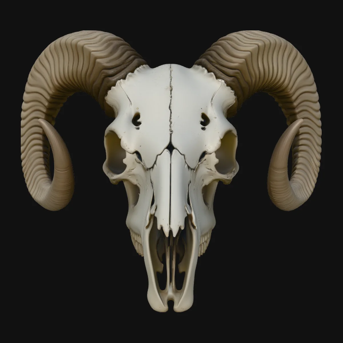 Ram Skull Wall Mount Design 4