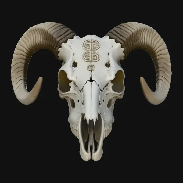 Ram Skull Wall Mount Design 6