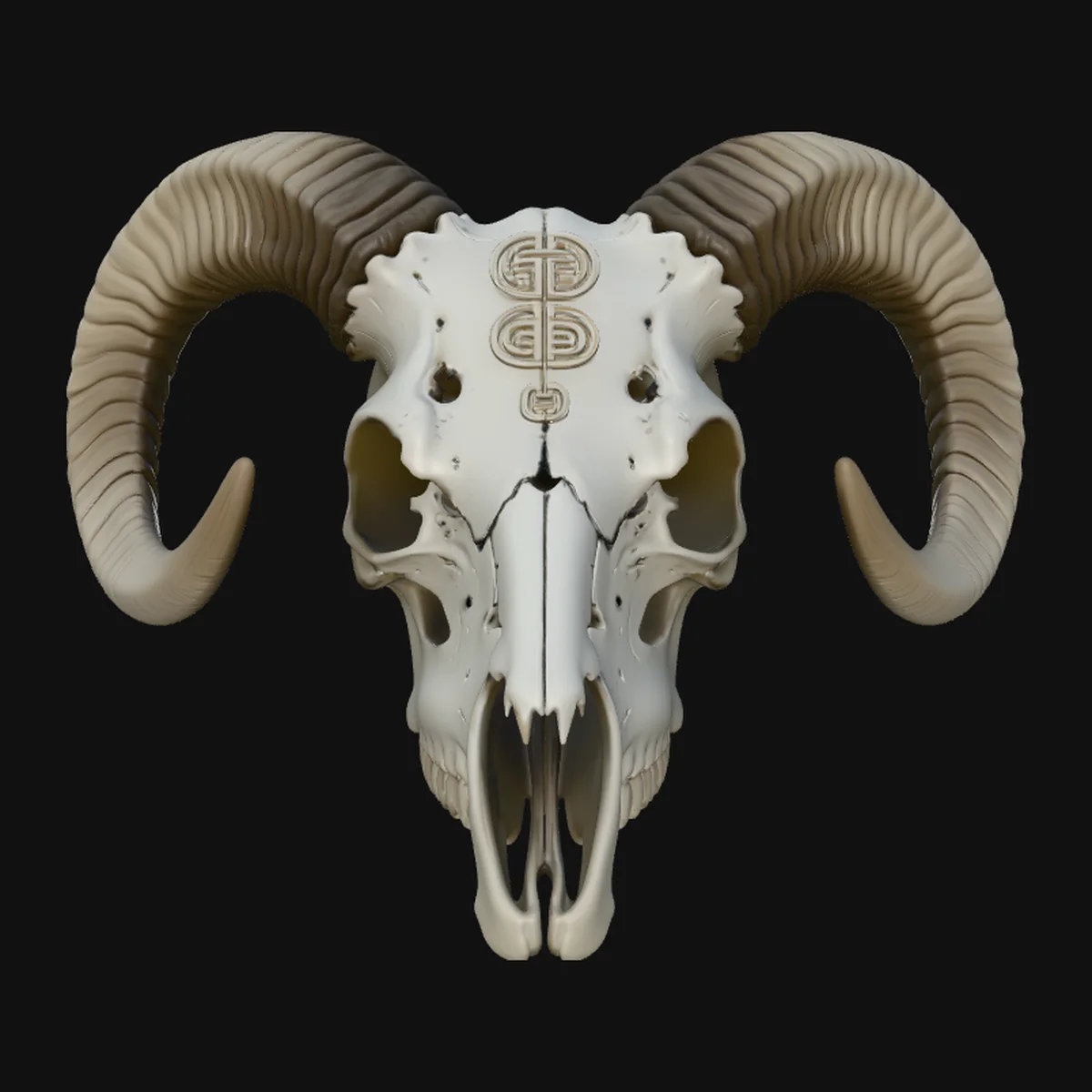 Ram Skull Wall Mount Design 6
