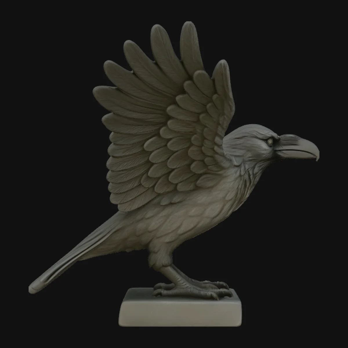Raven Statue Design 1