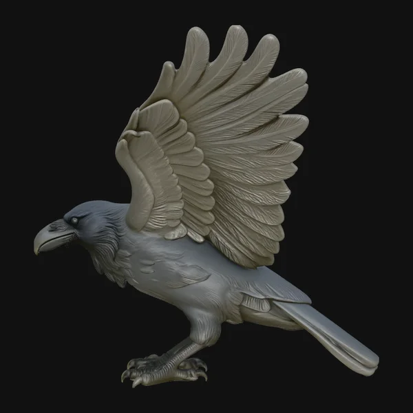 Raven Statue Design 2