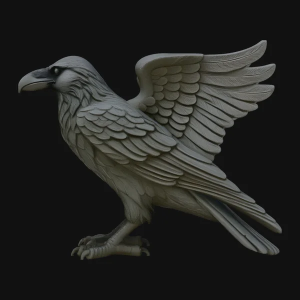 Raven Statue Design 3