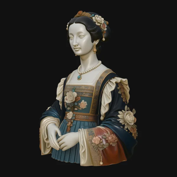 Renaissance Lady Bust Statue Design 2