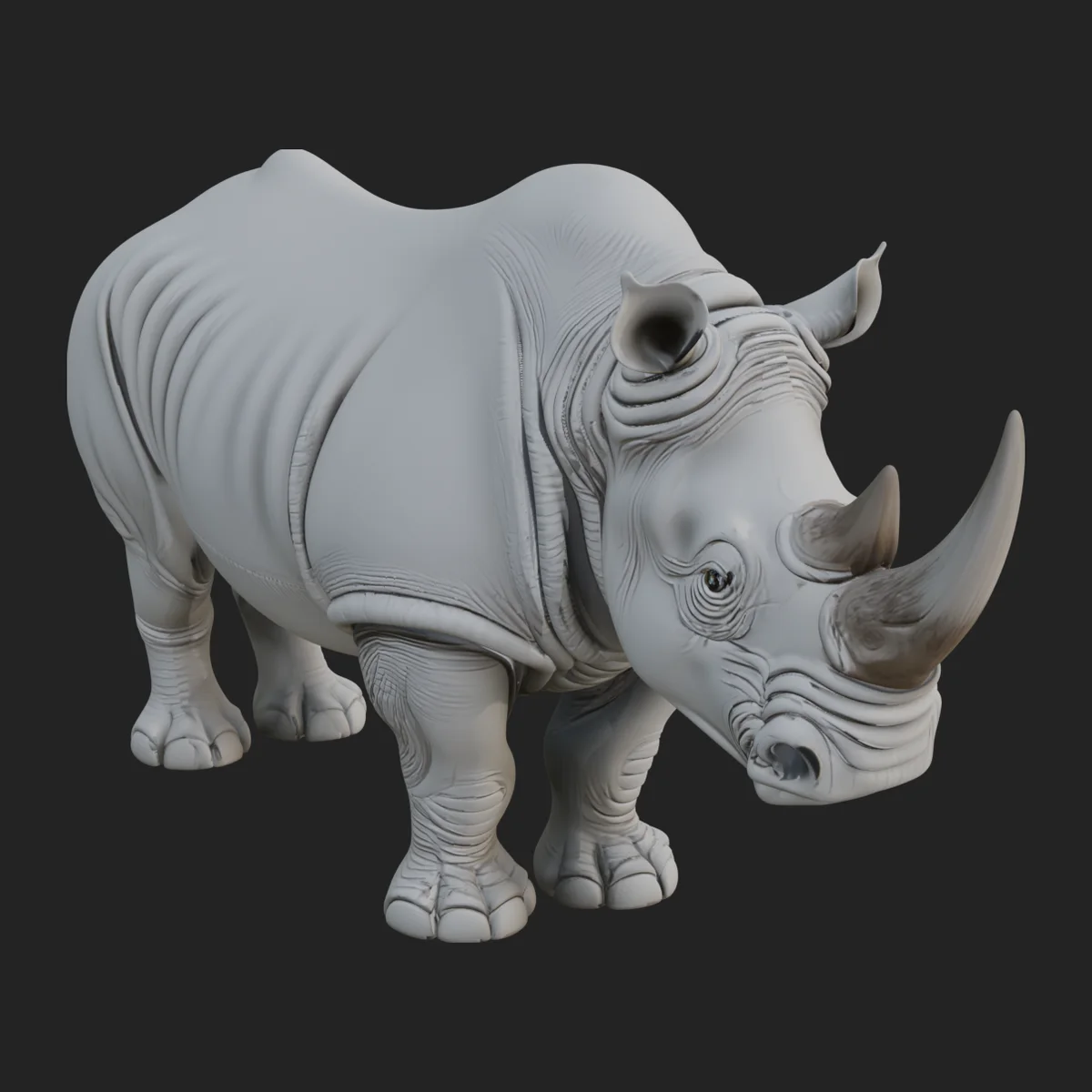 Rhinoceros Statue Design 1