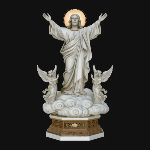 Risen Christ with Angels Statue Design 3