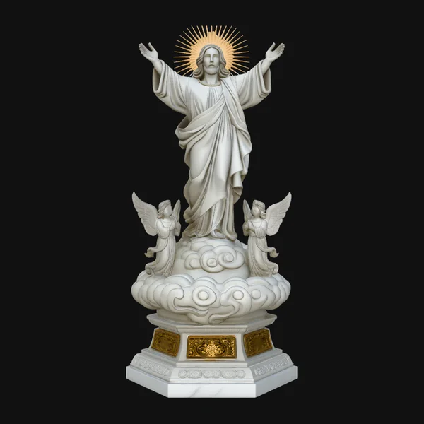 Risen Christ with Angels Statue Design 4