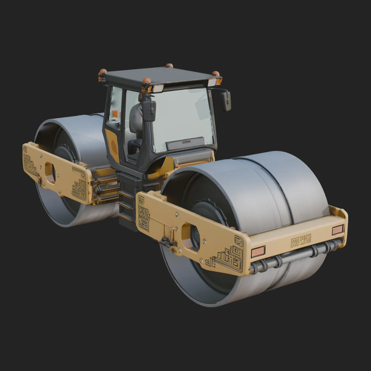 Road Roller Model Design 3