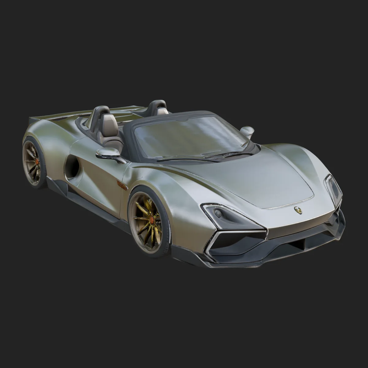 Roadster Supercar Model Design 3