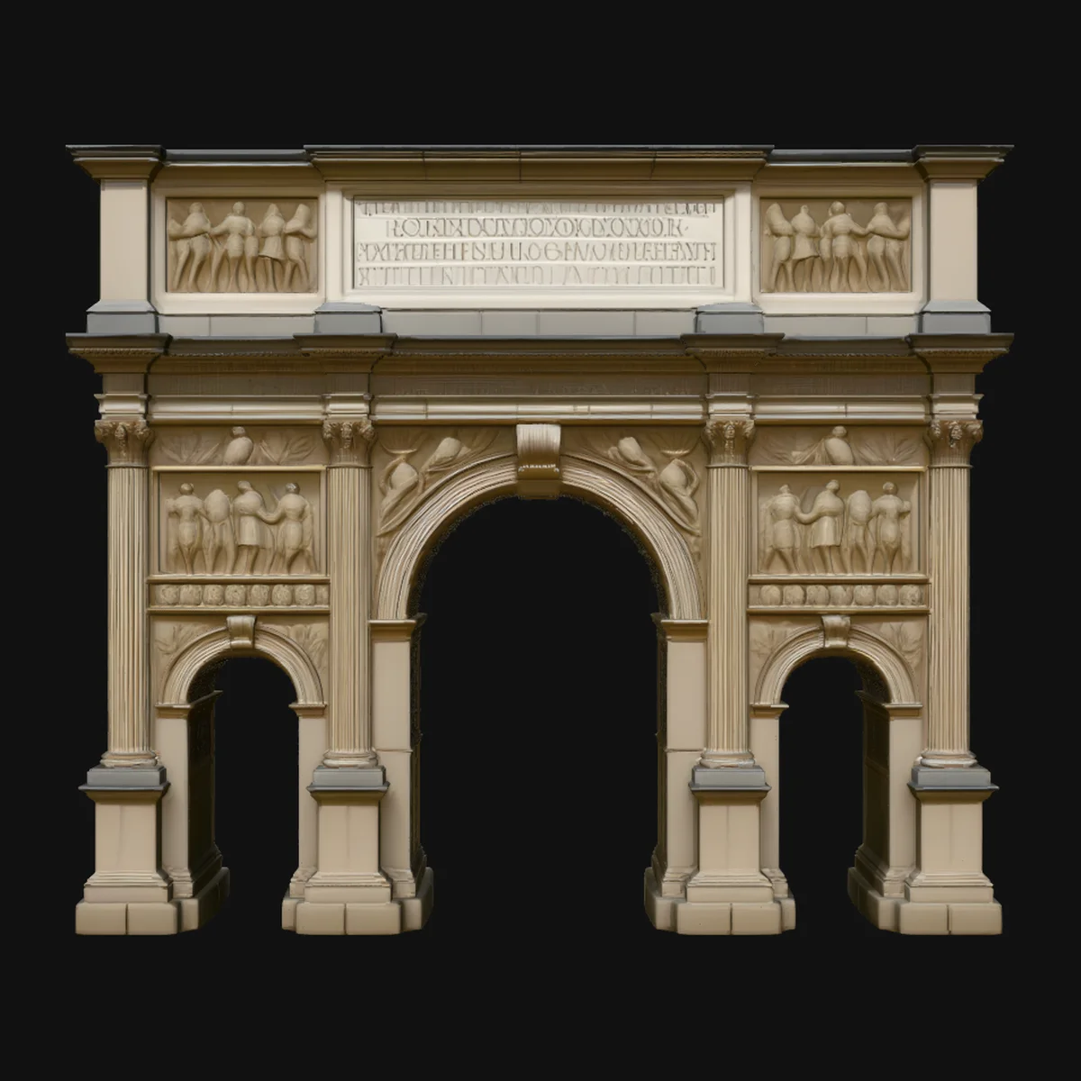 Roman Triumphal Arch Model Design 1