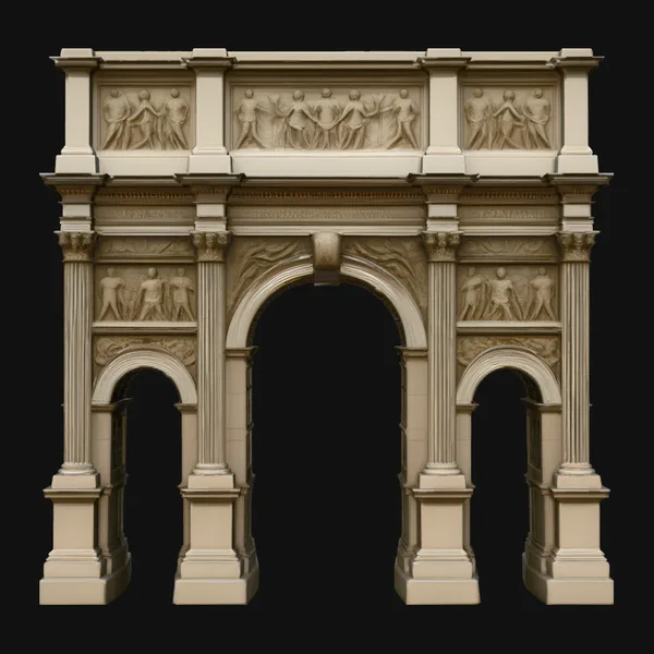 Roman Triumphal Arch Model Design 2