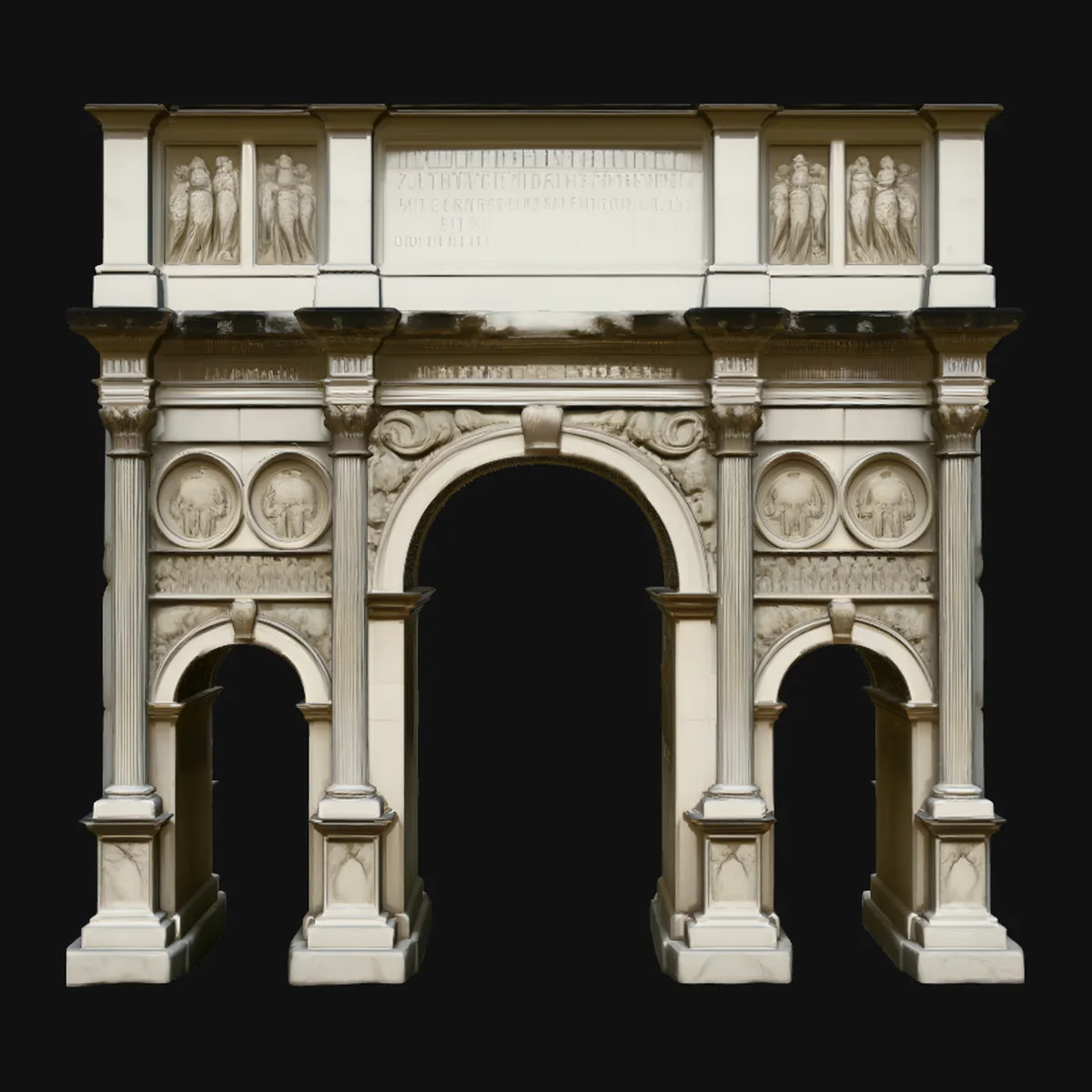 Roman Triumphal Arch Model Design 3