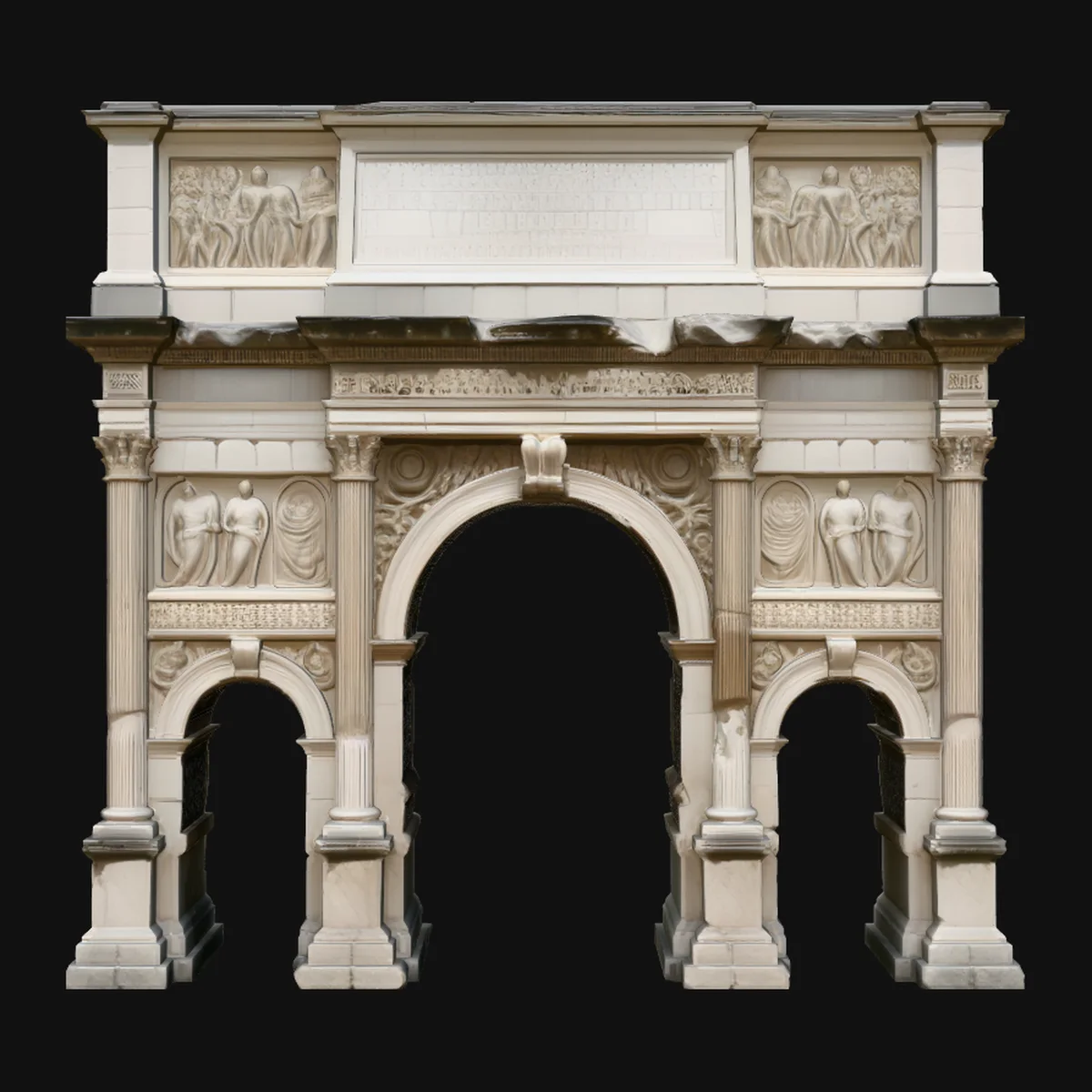 Roman Triumphal Arch Model Design 4