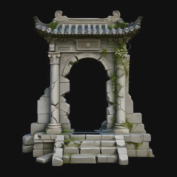 Ruined Stone Archway Model Design 2