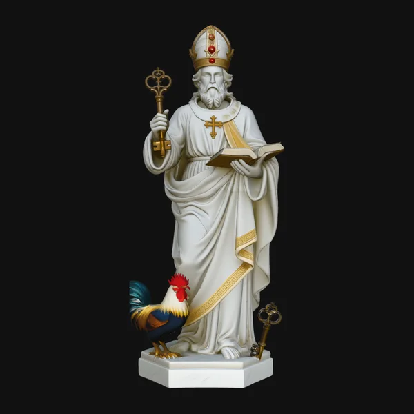 Saint Peter with Keys Statue Design 3