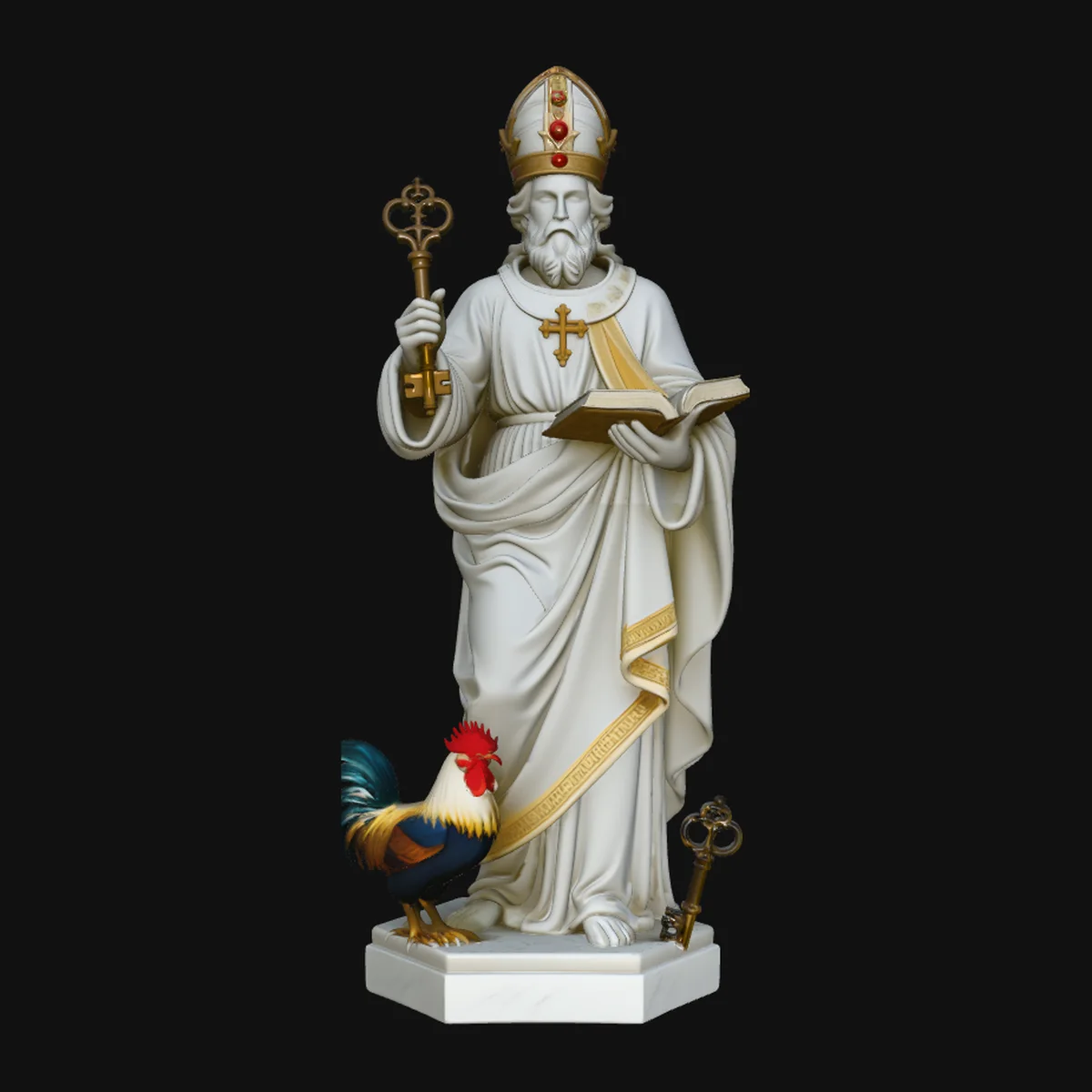 Saint Peter with Keys Statue Design 3
