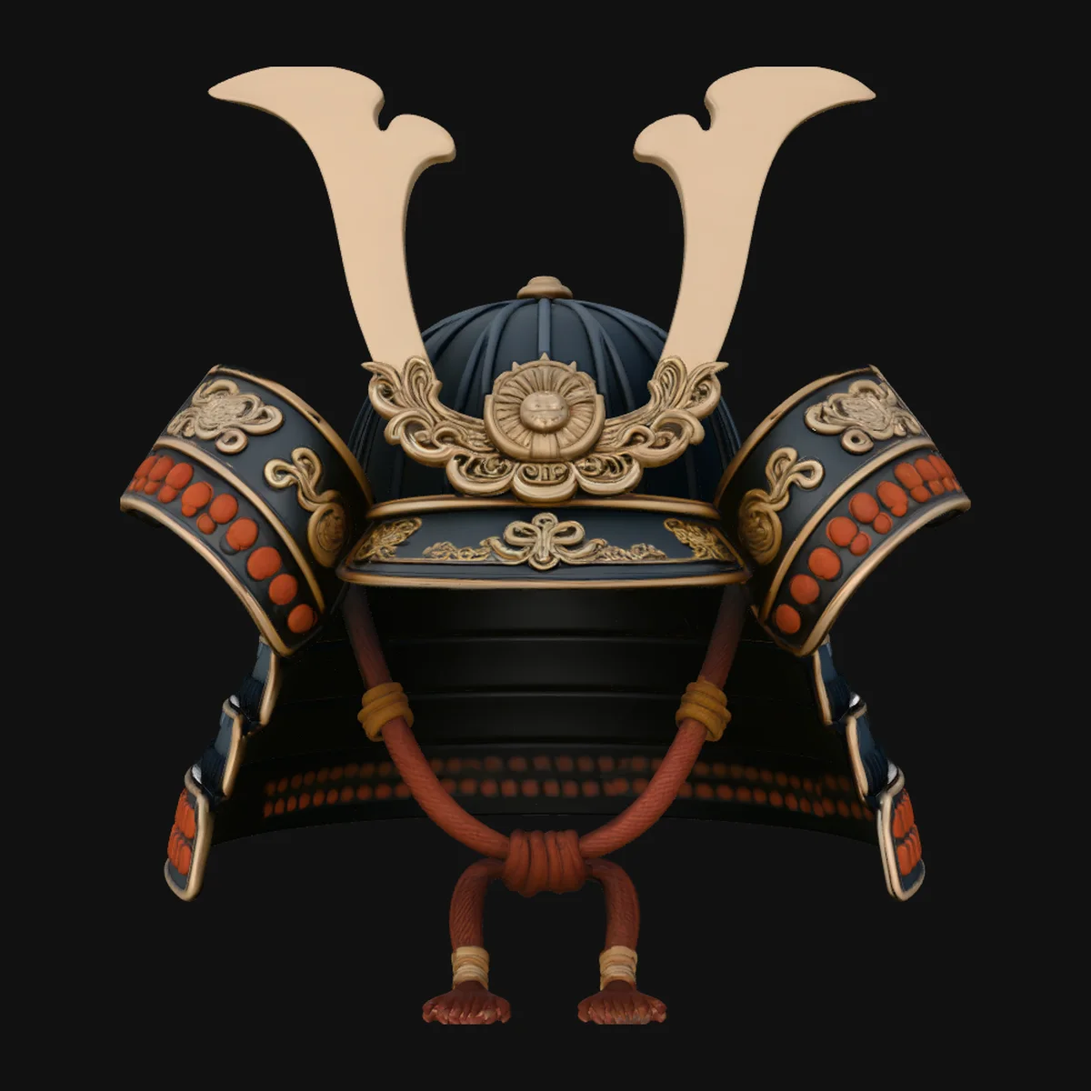 Samurai Armor Display Statue Design 2