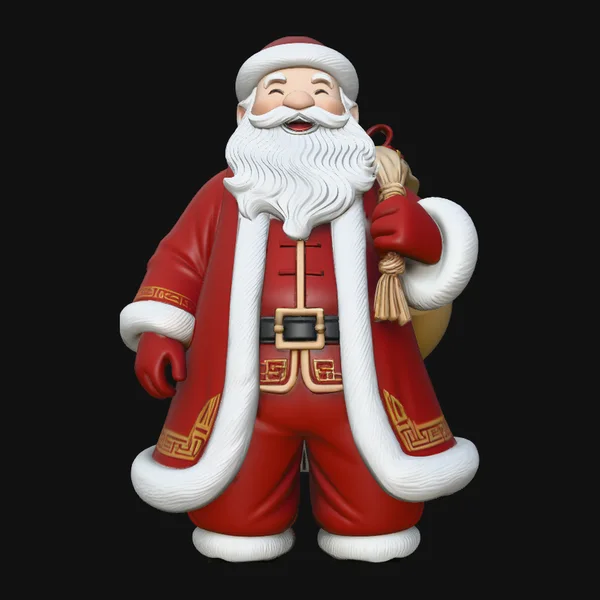 Santa Claus with Gift Sack Statue Design 2