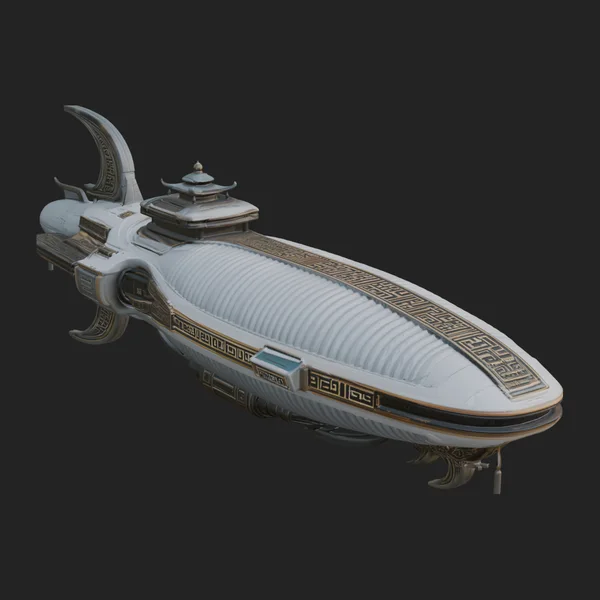 Sci Fi Airship Model Design 4