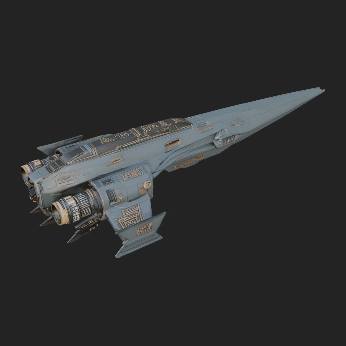 Sci Fi Fighter Craft Model Design 10
