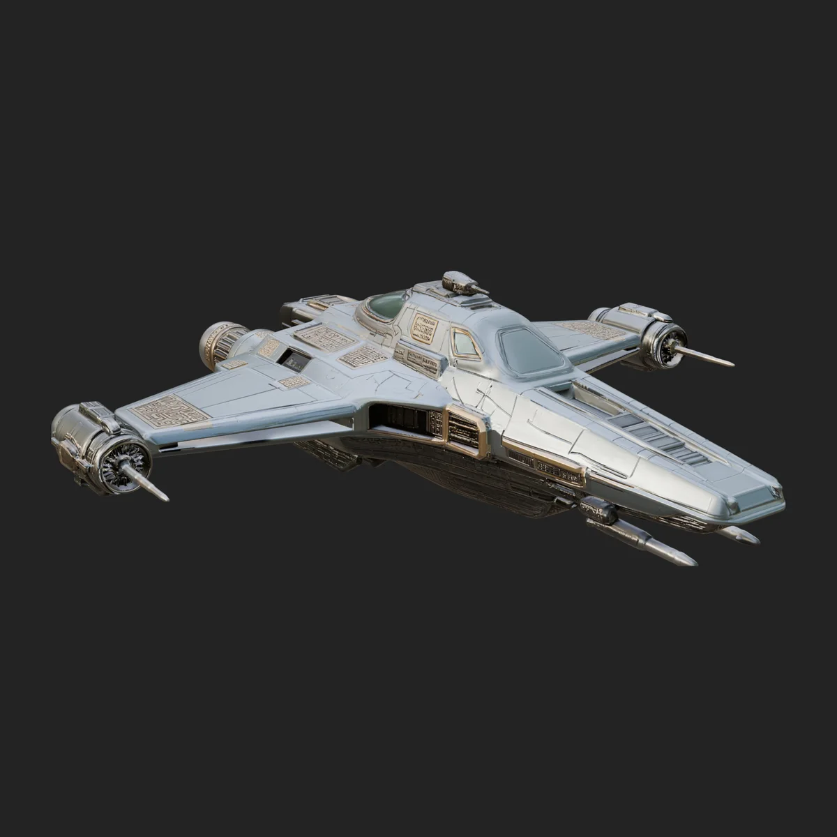Sci Fi Fighter Craft Model Design 15
