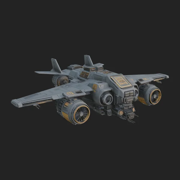 Sci Fi Fighter Craft Model Design 16