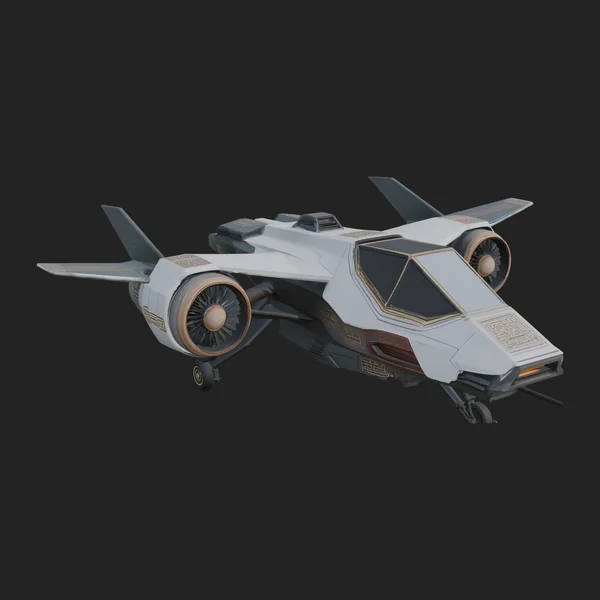 Sci Fi Fighter Craft Model Design 18