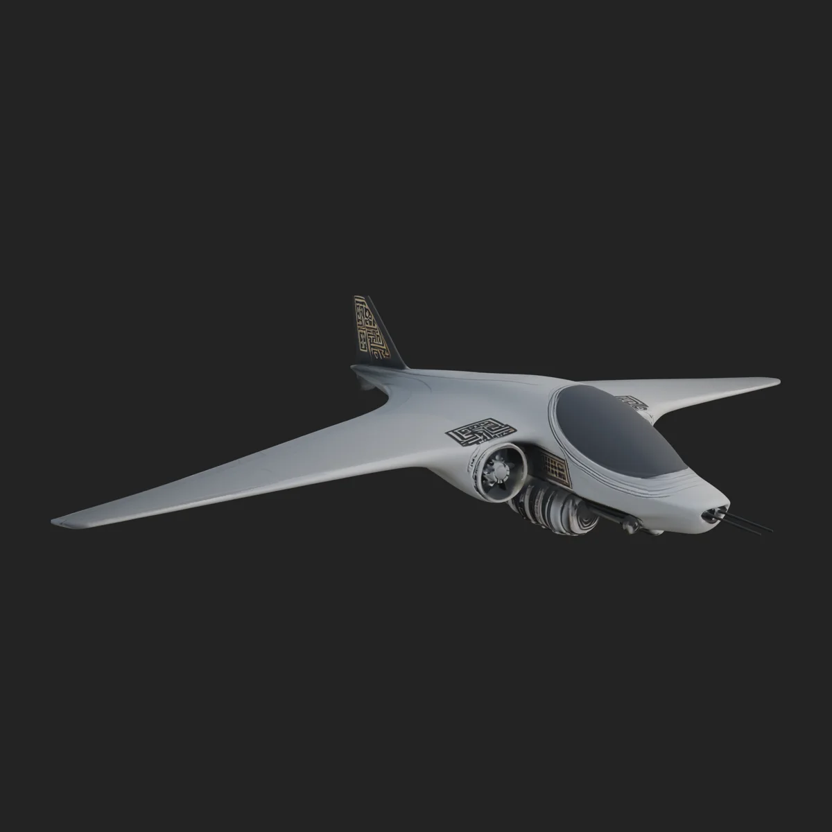 Sci Fi Fighter Craft Model Design 2