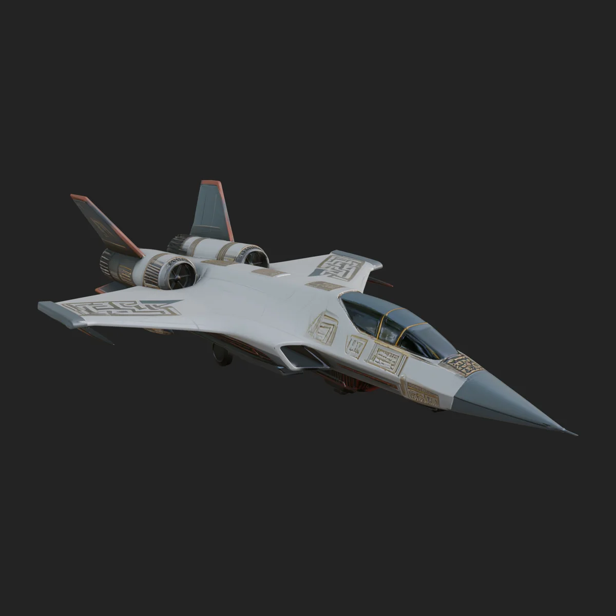 Sci Fi Fighter Craft Model Design 24