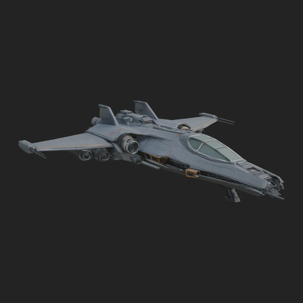 Sci Fi Fighter Craft Model Design 26