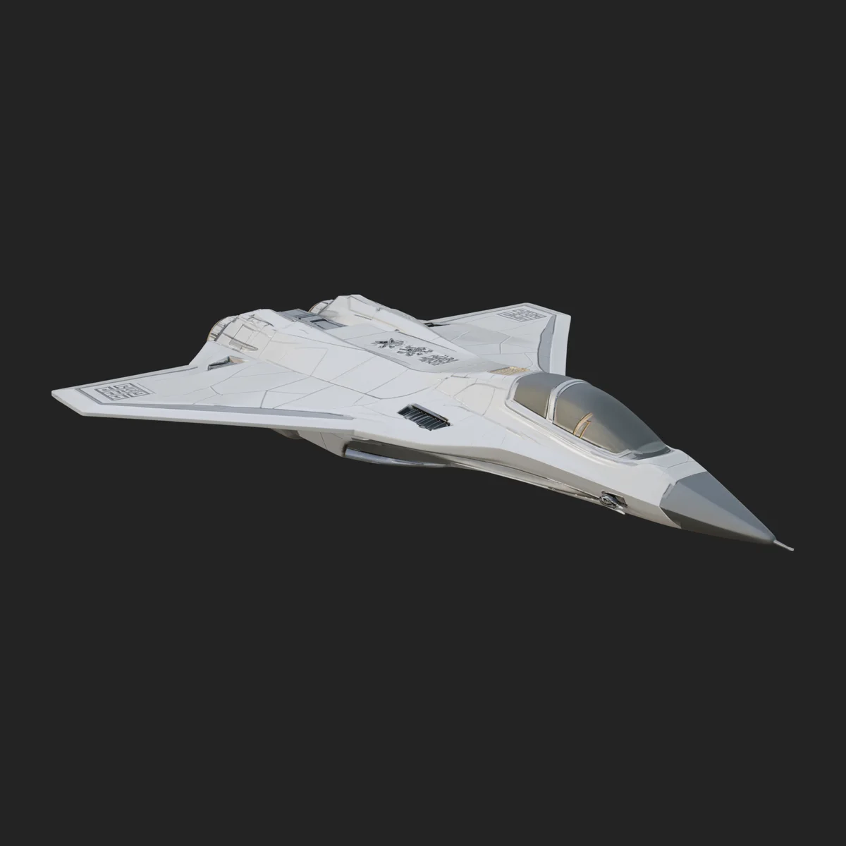 Sci Fi Fighter Craft Model Design 28