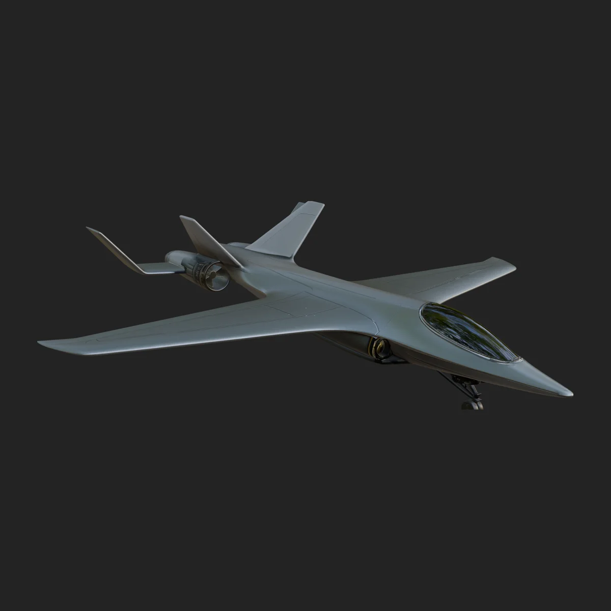 Sci Fi Fighter Craft Model Design 29