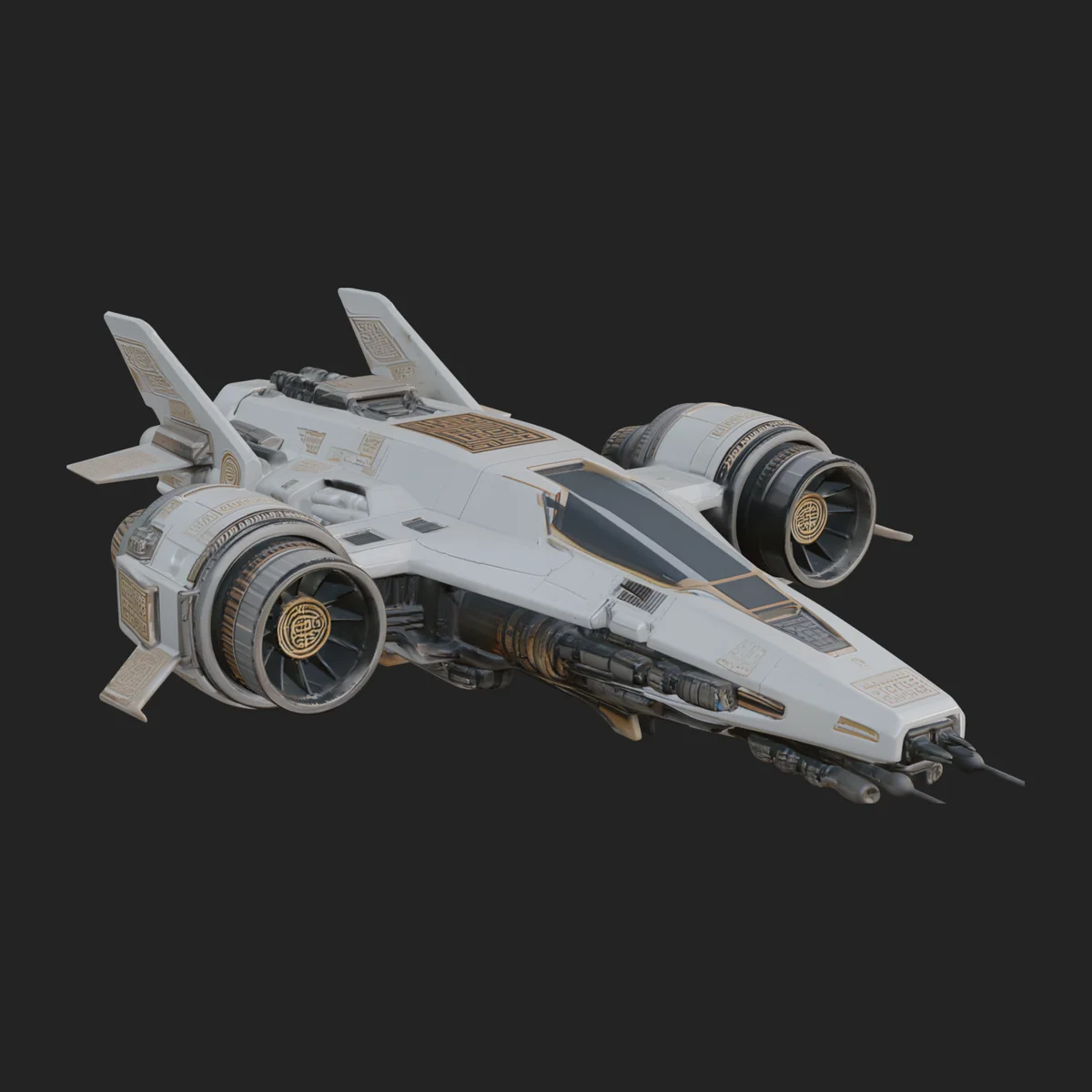 Sci Fi Fighter Craft Model Design 3