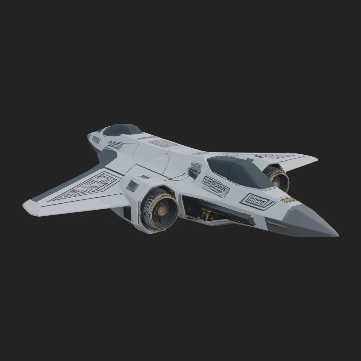 Sci Fi Fighter Craft Model Design 30