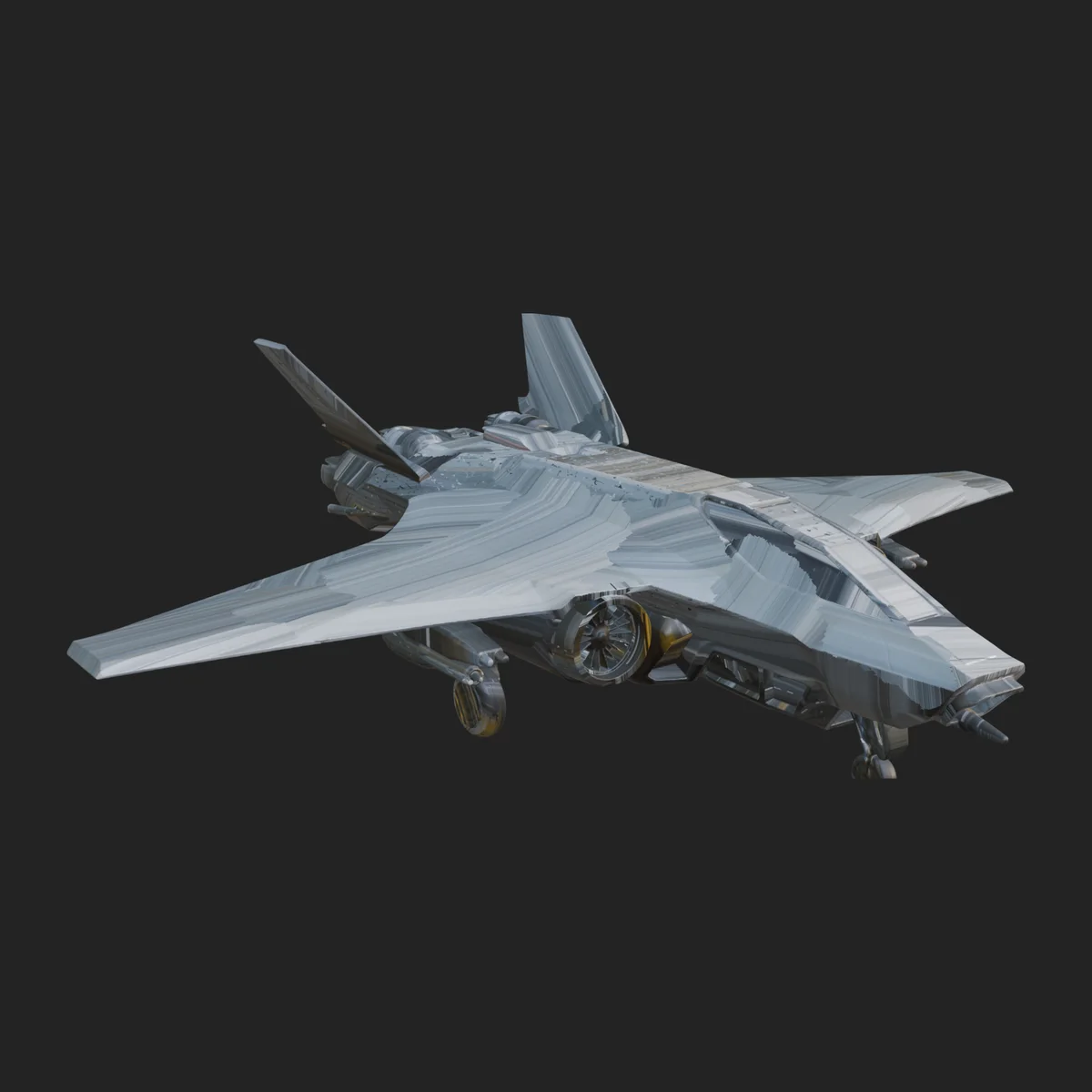 Sci Fi Fighter Craft Model Design 37