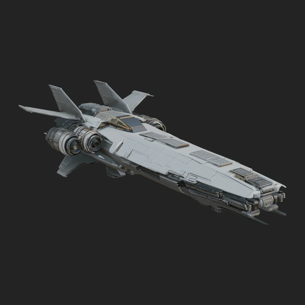 Sci Fi Fighter Craft Model Design 6