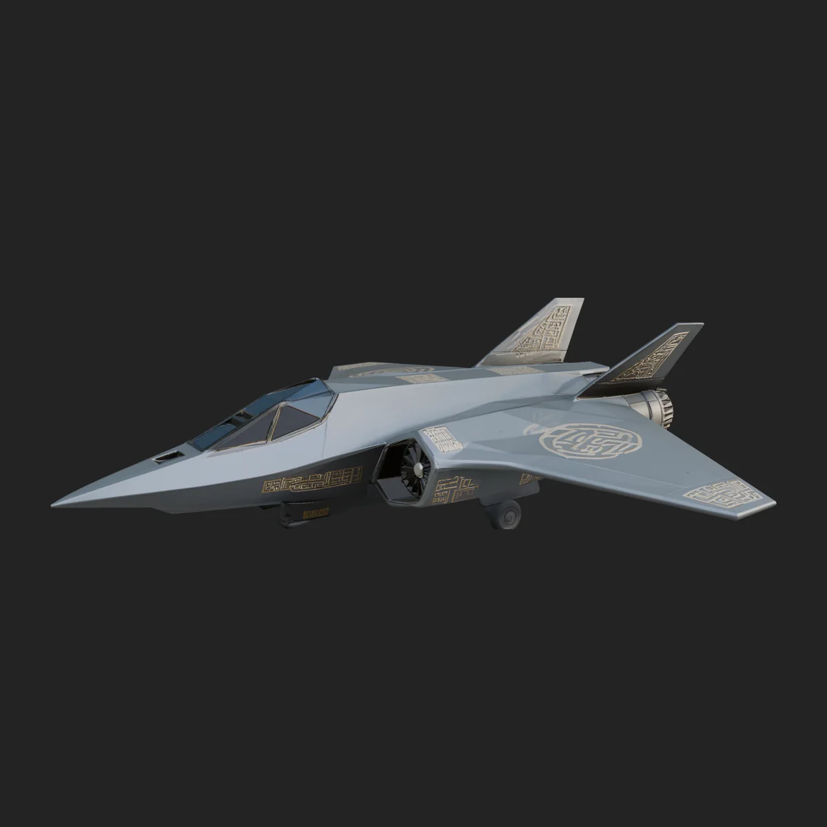 Sci Fi Fighter Craft Model Design 7