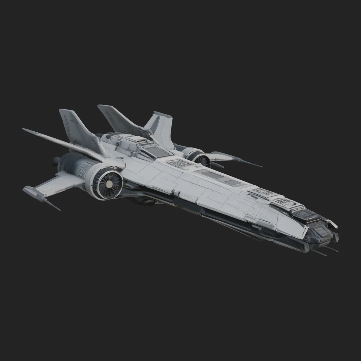 Sci Fi Fighter Craft Model Design 8